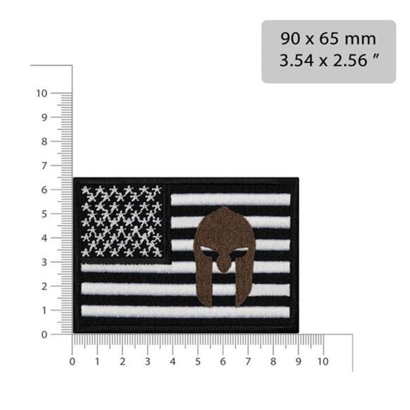 Usa American Flag Reflective Infrared IR US Flag Spartan Helmet Hook Loop Patch2 - Picture 3 of 3